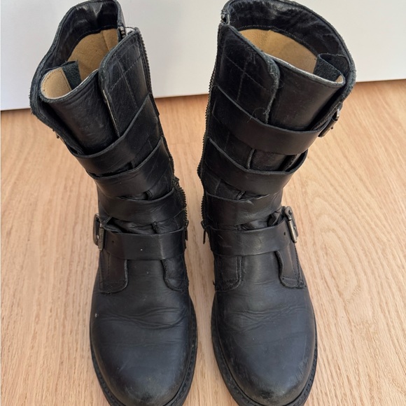 Frye Black Tanker Boots - Picture 6 of 8